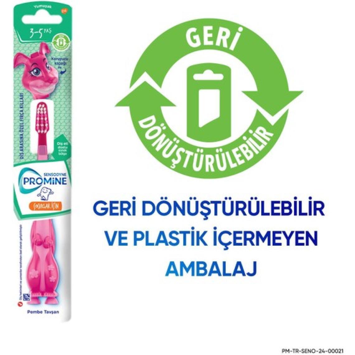 Sensodyne Promine 3-5 Yaş Çocuklar İçin Sevi  mli Tavşan Karakterli Diş Fırçası Yumuşak
