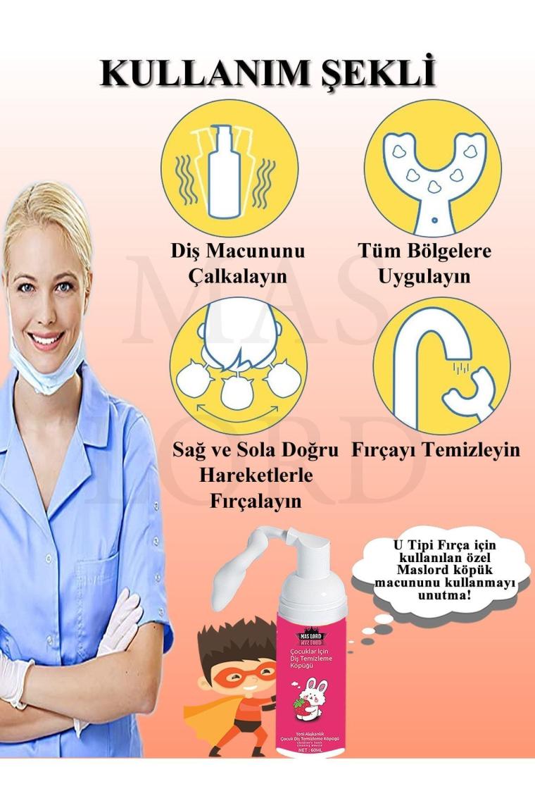 Mas Lord U Tipi Yeni Nesil Diş Fırçası - Mavi - Araba Model  2-6 Yaş