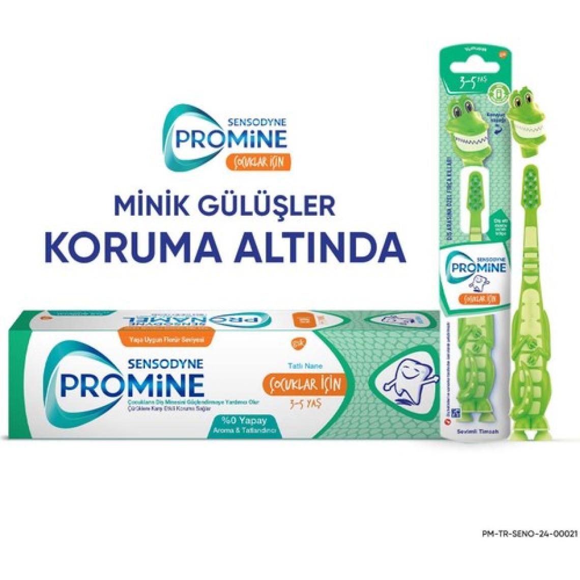 Sensodyne Promine 3-5 Yaş Çocuklar İçin Sevi  mli Timsah Karakterli Diş Fırçası Yumuşak