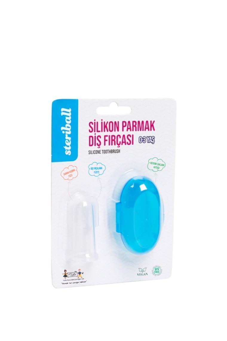 Steriball Silikon Parmak Diş Fırçası - Mavi