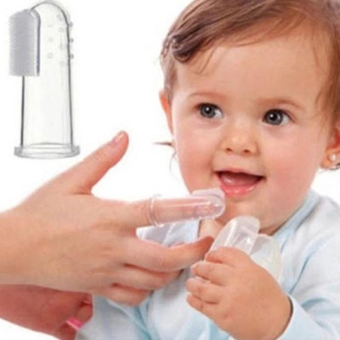 Optana 0-3 Yaş Yumuşak Silikon Bebek Damak Diş Kaşıyıcı Parmak Diş Fırçası Bebek Diş Fırçası Finger Brush