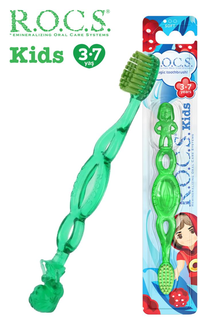 R.O.C.S. Kids 3-7 Yaş Ekstra Yumuşak Diş Fırçası Yeşil