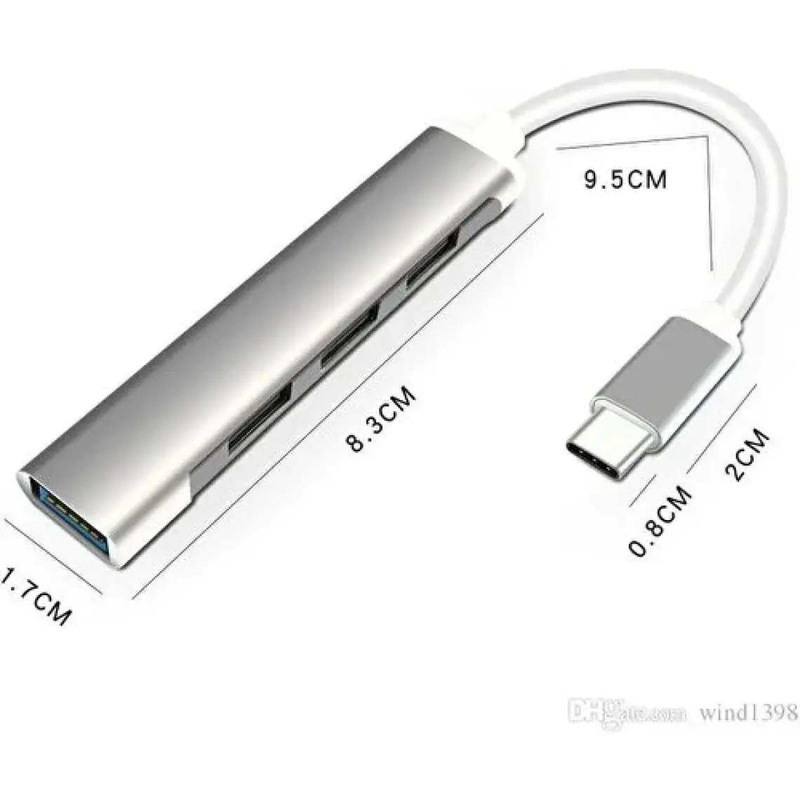 Techmaster Type-C USB 3.1 Den 4 Adet USB 3.0 Hub Otg Çoğaltıcı Adaptörü C809