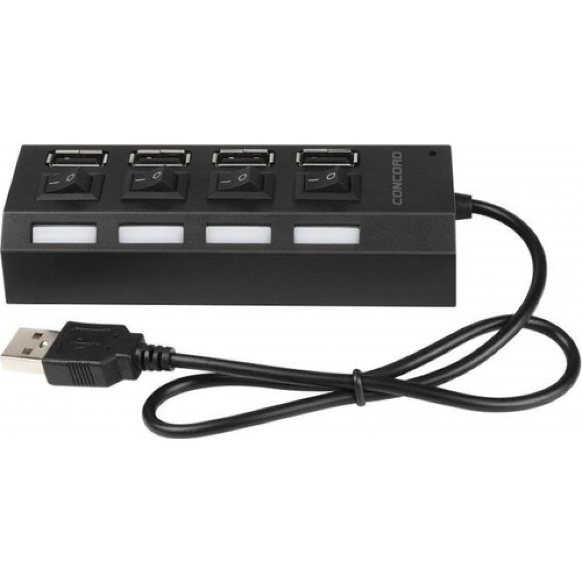 Concord C-852 4 Port Çoğaltıcı 2.0 USB Çevirici Çoklu Switch
