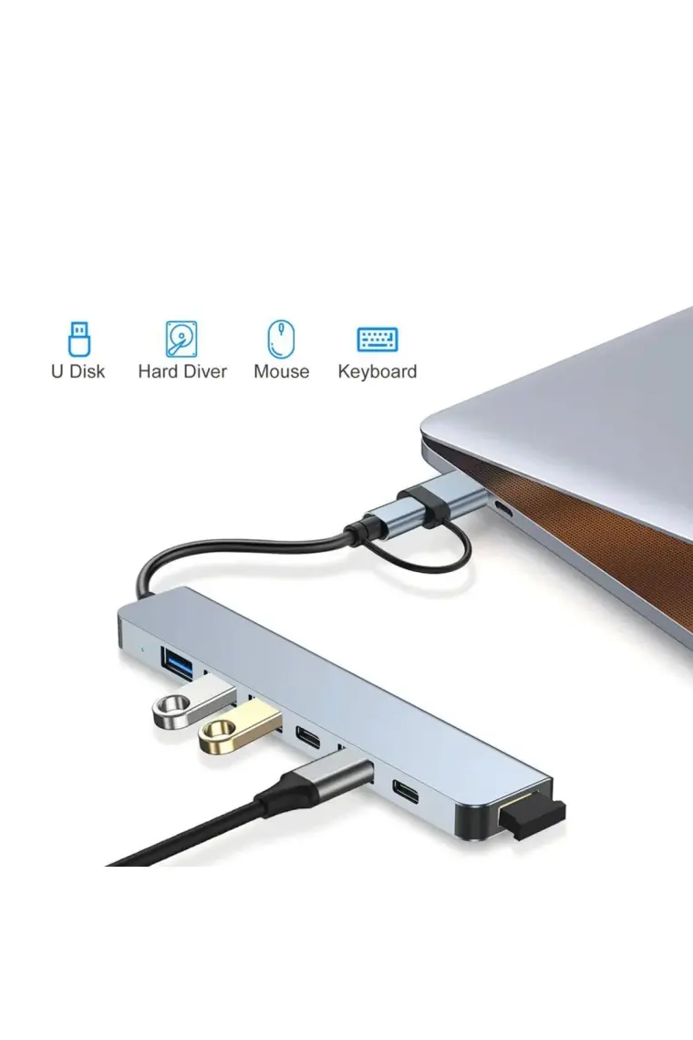 Maxgo 3011 7 Port Hub Usb 3.0/2.0 Çoğaltıcı Çoklayıcı Type c