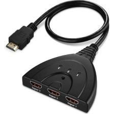 Wozlo 3 Port Kablolu HDMI Switch Çoklayıcı Çoğaltıcı Splitter 3 Giriş 1 Çıkış