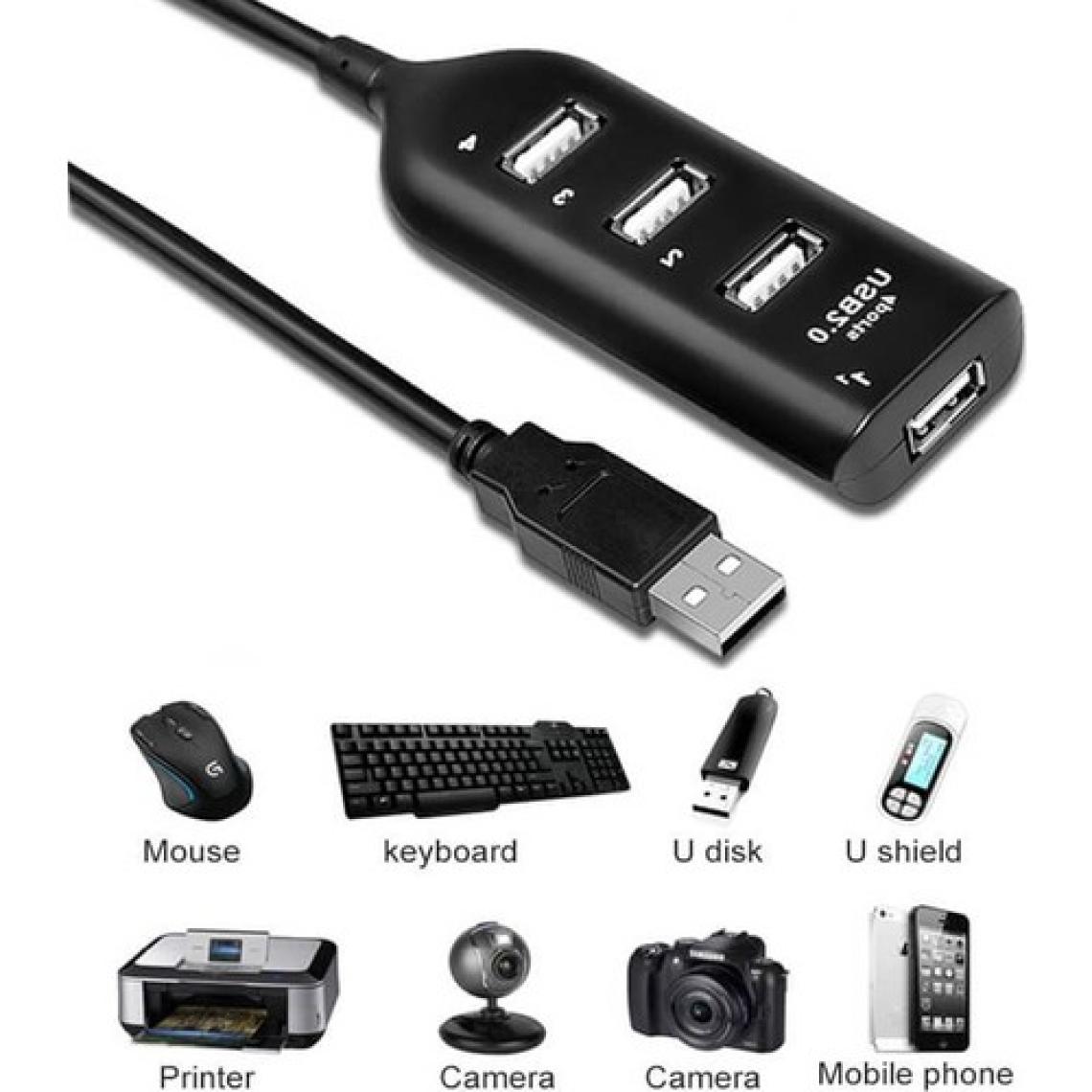 Wozlo 4 Port USB Çoğaltıcı Çoklayıcı Hub USB 2.0 Çoklama Pc Laptop