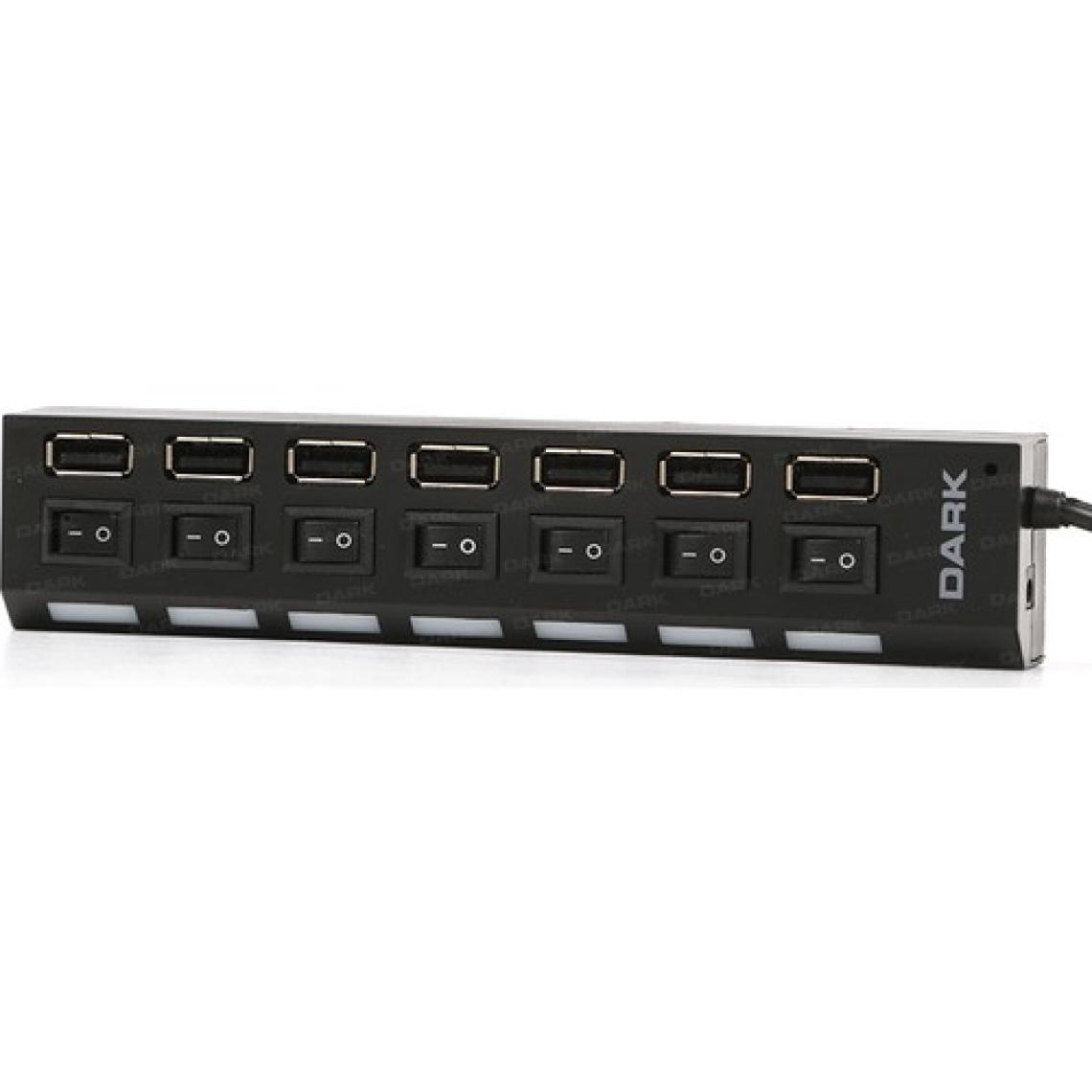 Dark 7 Port Anahtarlı Usb Çoklayıcı Hub (USB 2.0) (DK-AC-USB272)