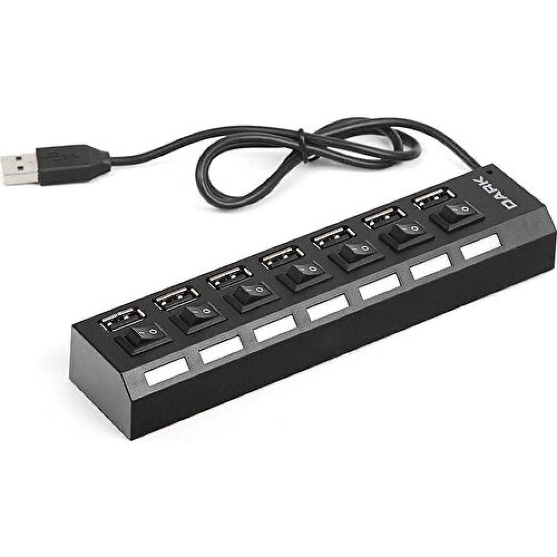 Dark 7 Port Anahtarlı Usb Çoklayıcı Hub (USB 2.0) (DK-AC-USB272)