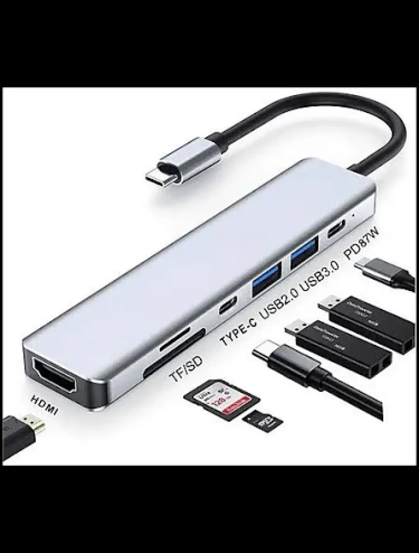 Daytona HC-13 Type-C To 3*usb 3.0 4K Ultra Hd HDMI Sd Tf Kart Girişli 6ın1 Çevirici Hub Adaptör