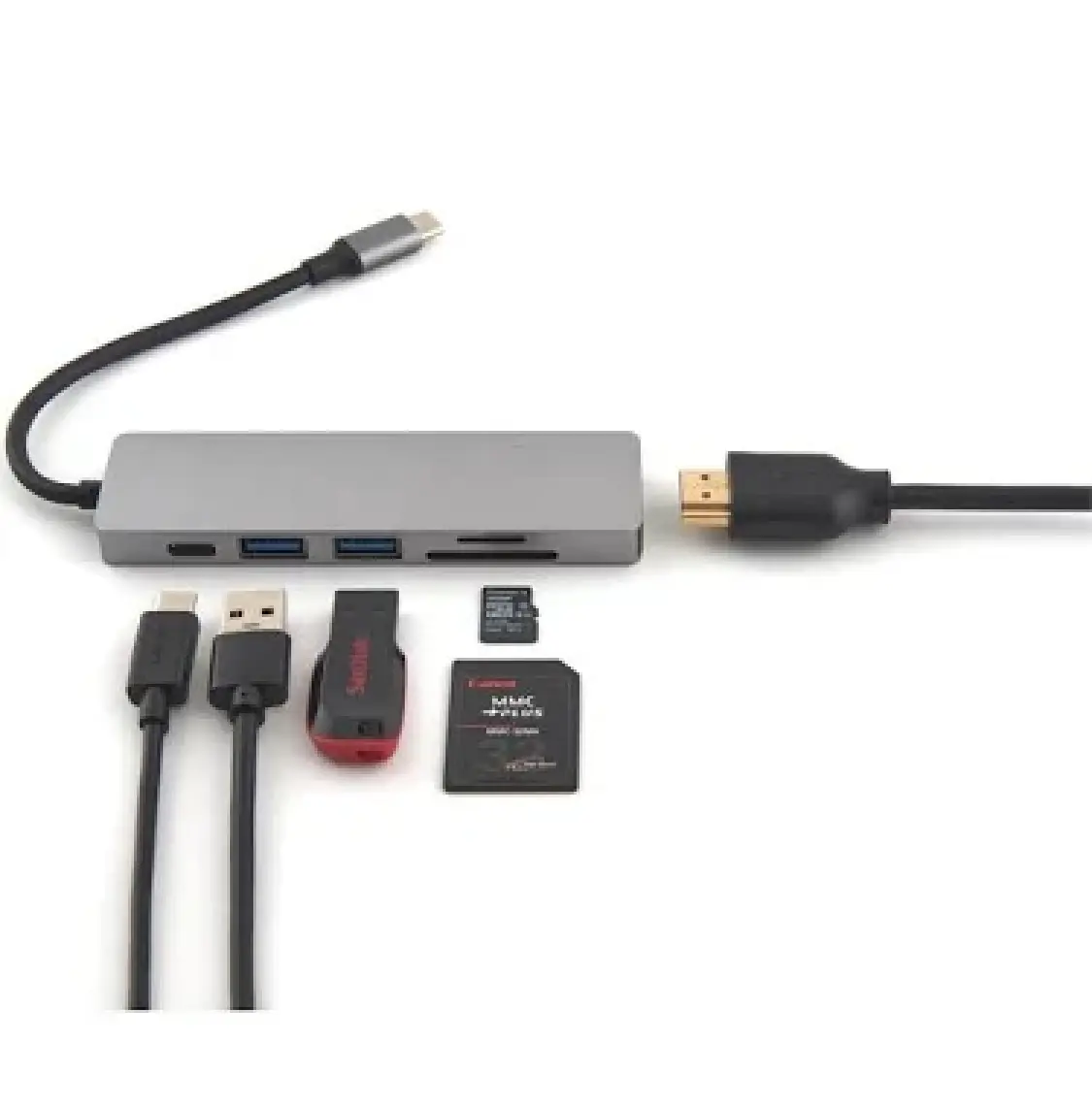 Daytona HC-13 Type-C To 3*usb 3.0 4K Ultra Hd HDMI Sd Tf Kart Girişli 6ın1 Çevirici Hub Adaptör