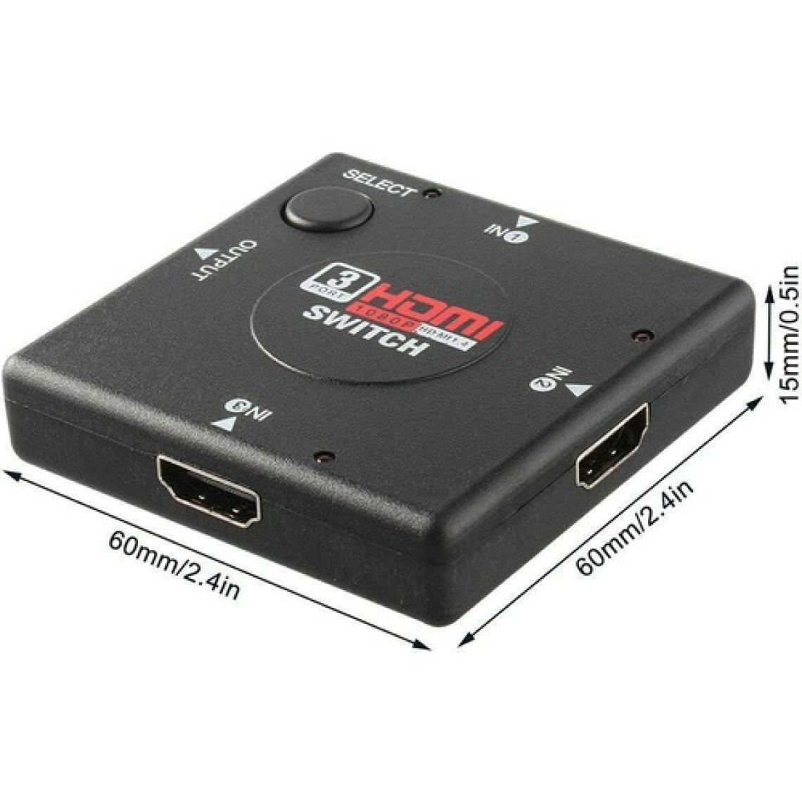 Wozlo HDMI Çoklayıcı 3 Port 1080P HDMI Switch Splitter