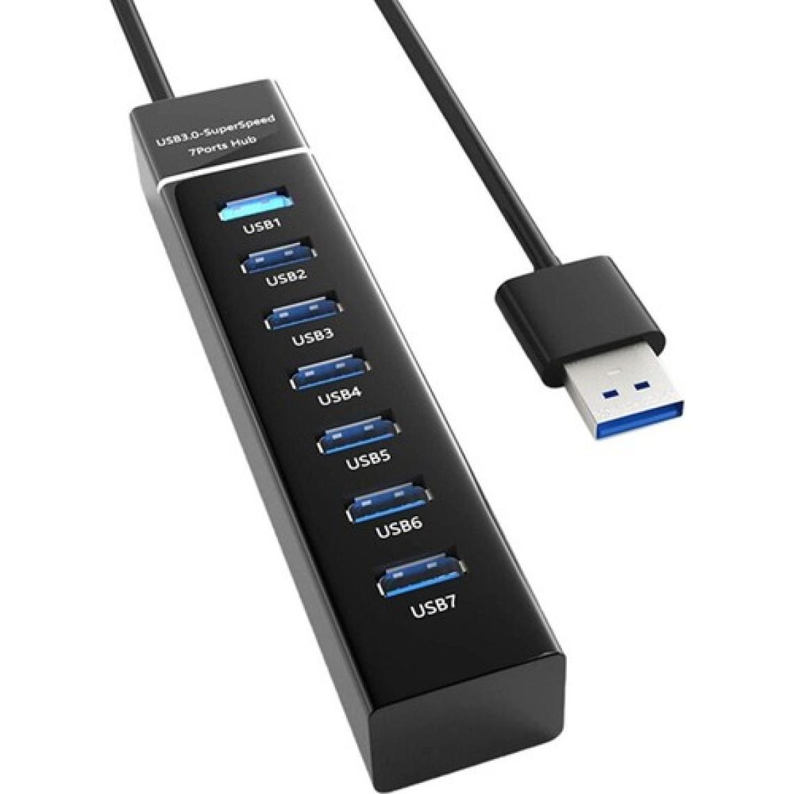 Apera An-76 USB 3.0 Super Speed 7 Port 5 Gbps USB Çoklayıcı Hub 1mt Kablo