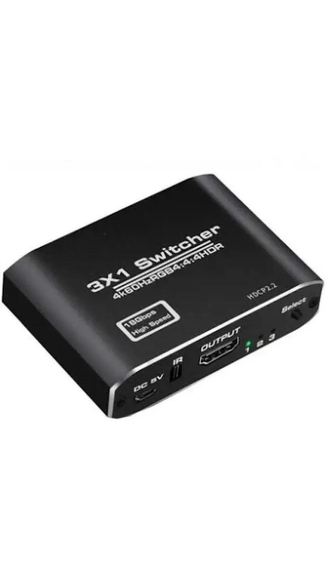 Gplus 4K321M 18GBPS 3x1 HDMI 2.0 4K Ultra Hd Hdr Hdcp2.2 Arc Extractor Ses Ayrıştırıcılı 3 Giriş 1 Çıkış Combo Switch Splitter