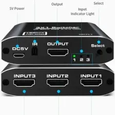 Gplus 4K321M 18GBPS 3x1 HDMI 2.0 4K Ultra Hd Hdr Hdcp2.2 Arc Extractor Ses Ayrıştırıcılı 3 Giriş 1 Çıkış Combo Switch Splitter