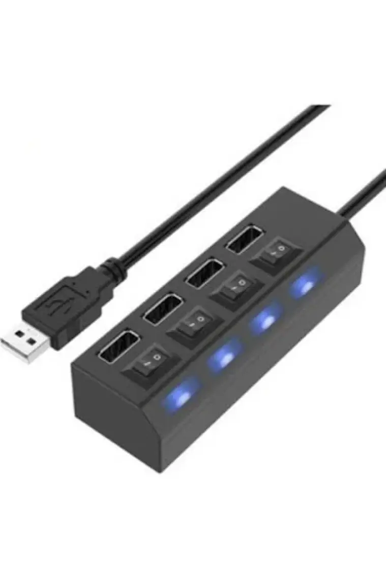 PolyGold 4 Port USB 2.0 Seri Hız Anahtarlı Işıklı USB Çoklayıcı