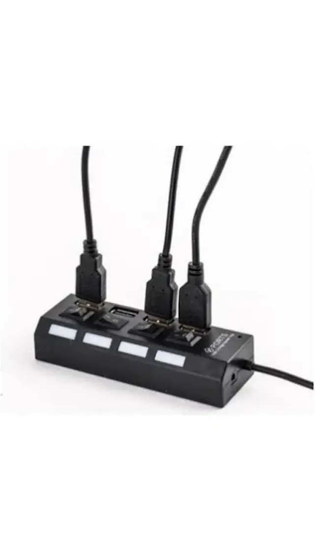 PolyGold 4 Port USB 2.0 Seri Hız Anahtarlı Işıklı USB Çoklayıcı