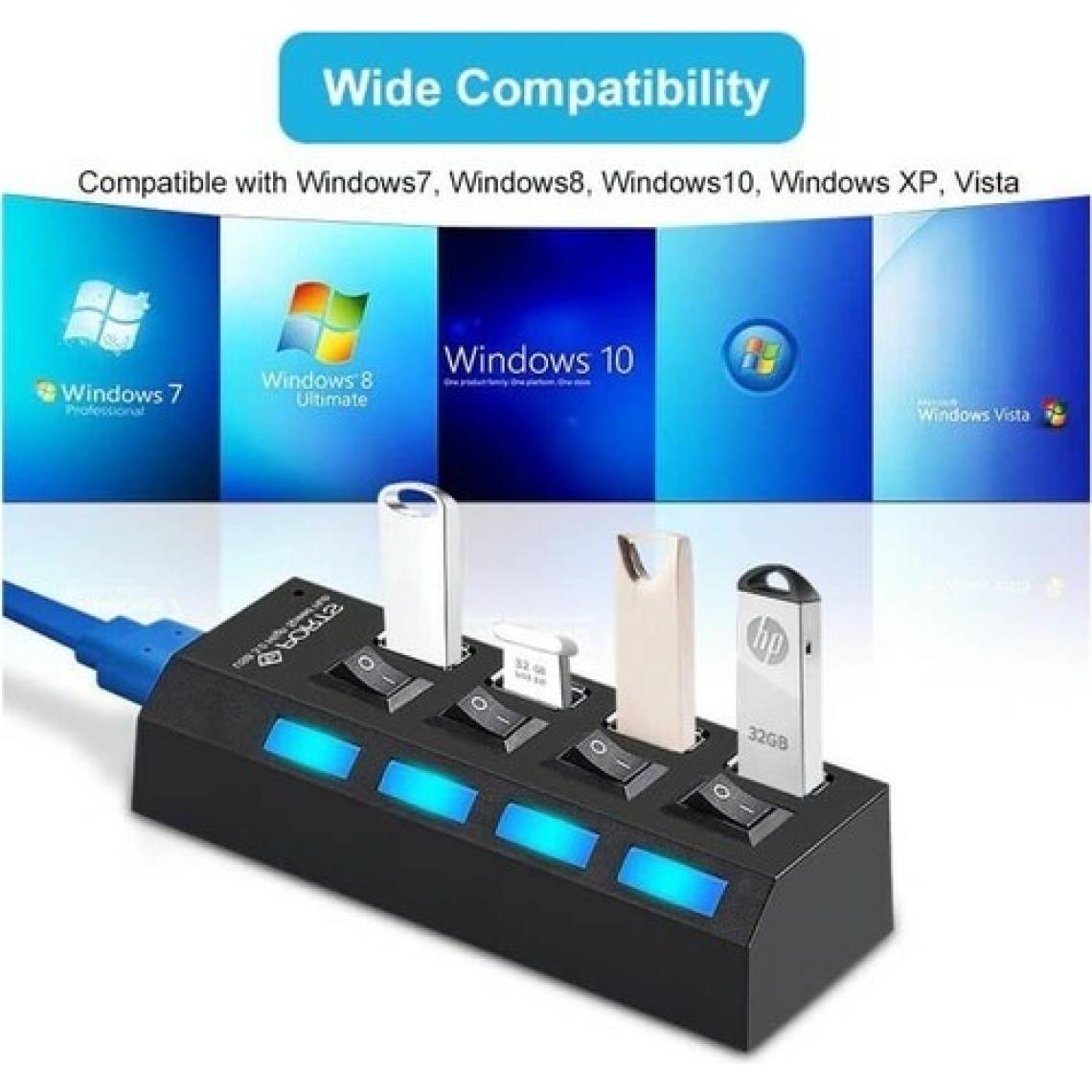 Maxgo 2070 4 Port Hub USB 3.0 Çoklayıcı Çoğaltıcı Switch