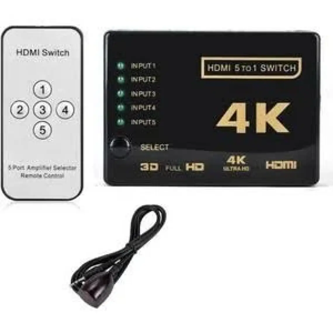 Maxgo 2128 4k Hdmi Çoklayıcı Çoğaltıcı Switch Splitter 5 Port Kumandalı Ultra Hd