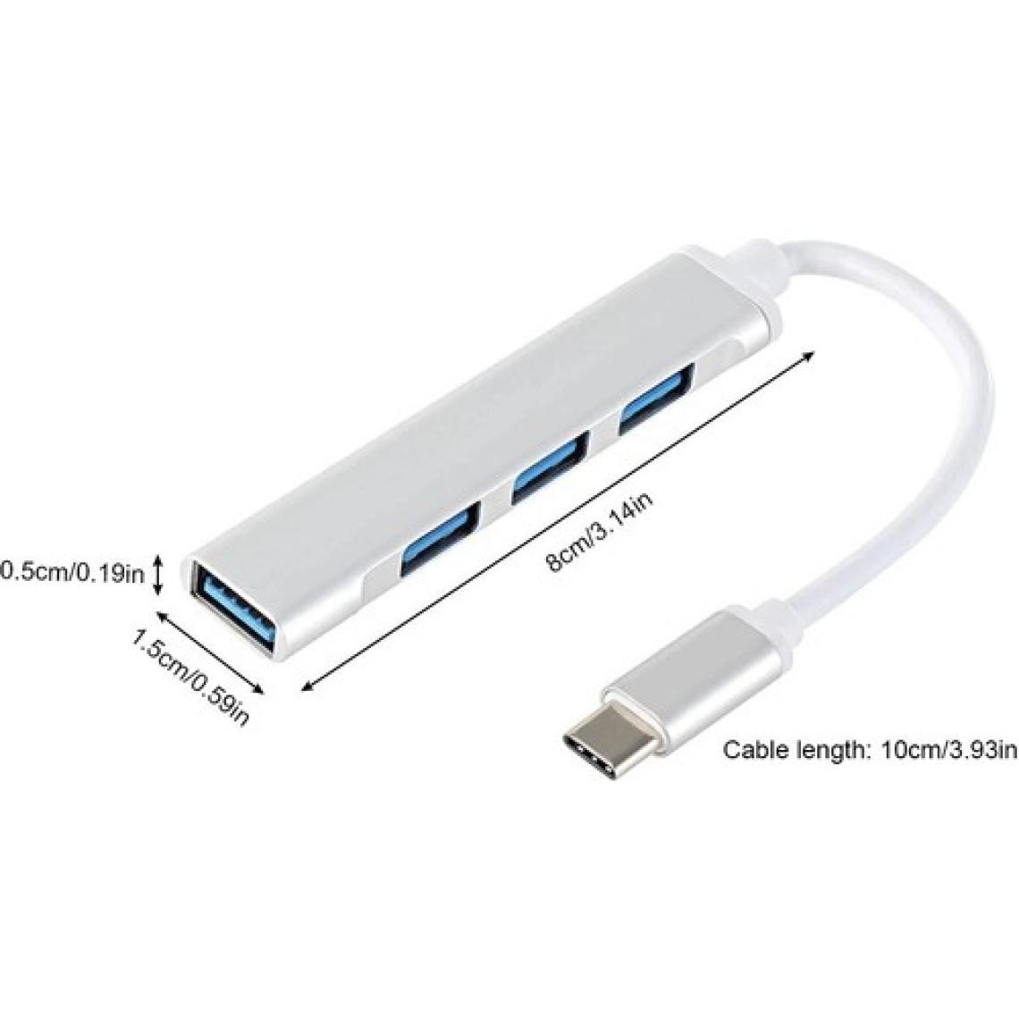 Shaza Type-C 4in1 Hub Adaptör USB 3.0 Çoğaltıcı