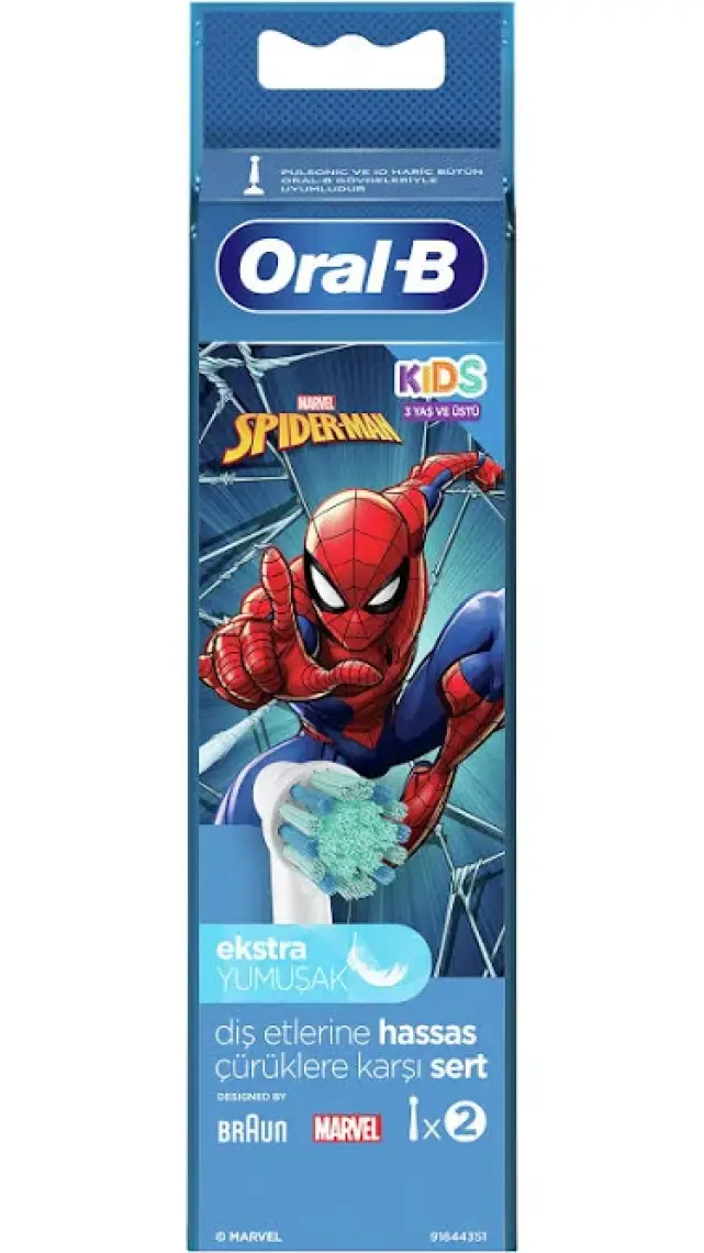 Oral-B Stages Çocuklar Için Diş Fırçası Yedek Başlığı Spiderman 2'li