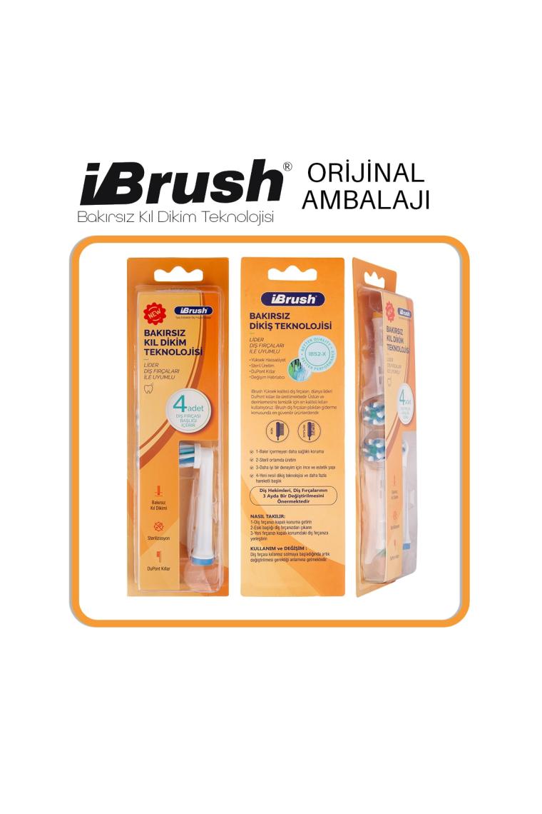 Clean Maximizer Oral B Şarjlı Diş Fırçası  Uyumlu Yedek Başlığı 4 Adet Yumuşak Başlık (BAKIRSIZ)