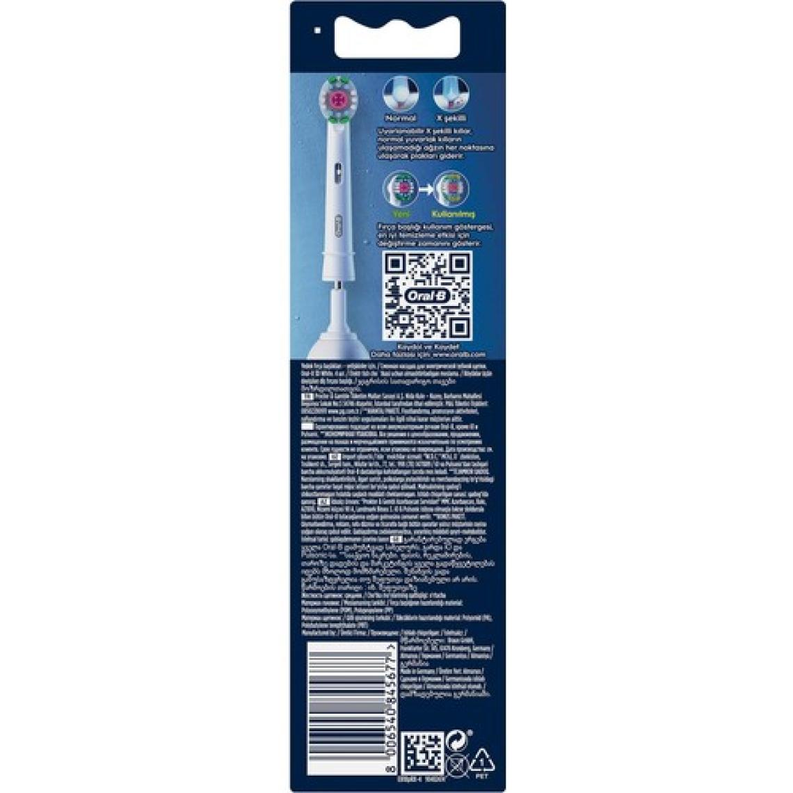 Oral-B Şarjlı Diş Fırçası Yedek Başlığı 3D White X-Filament 4 adet ürün