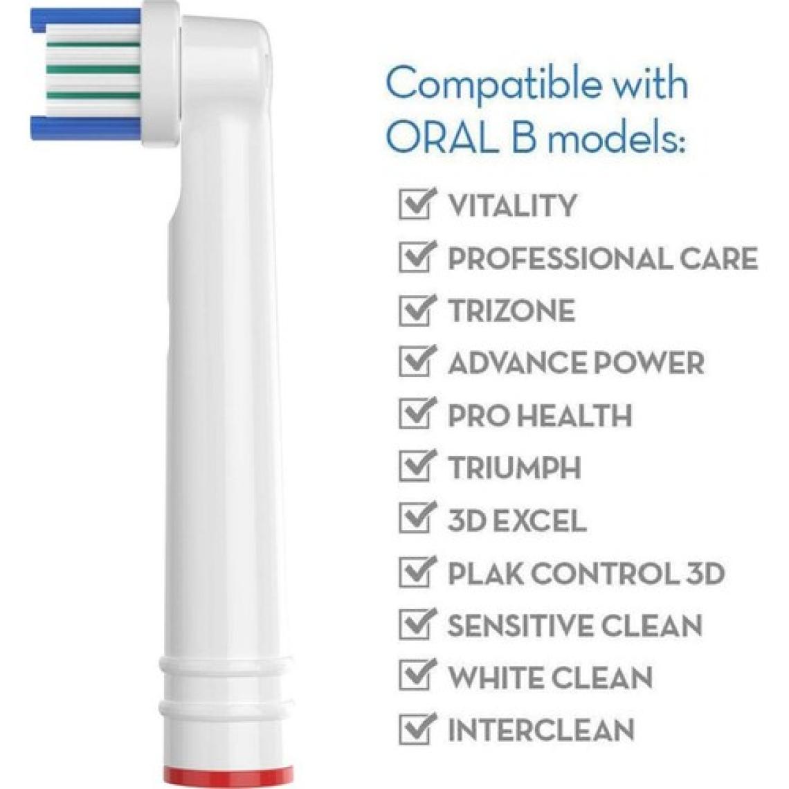 Lovyco Cross Action 8'li Oral-B Uyumlu Dış Fırçası Yedek Başlığı