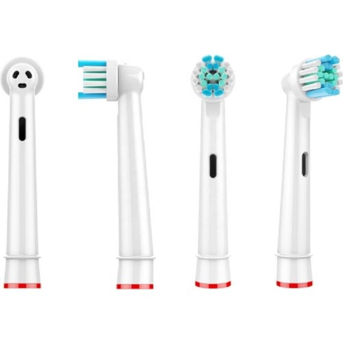 Lovyco Oral-B Pro 500 3D White Şarj Edilebilir Diş Fırçası - Yedek Diş Fırçası Kafaları - Elektrikli Diş Fırçası ve Şarjlı Diş Fırçası 4 Adet Başlık
