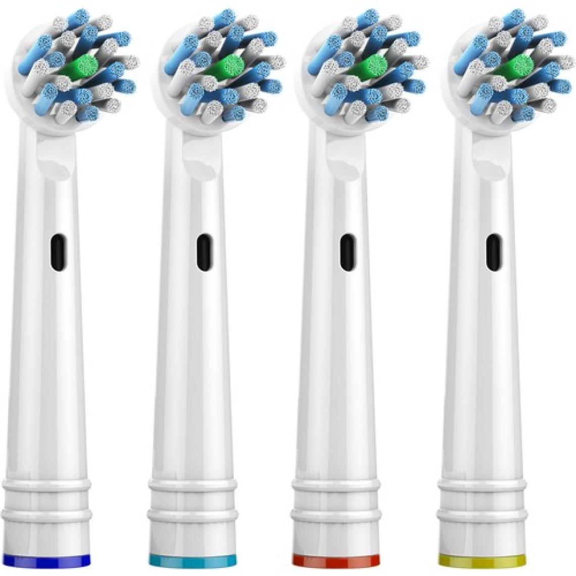 Kyver Cross Action 4’lü Oral-B Uyumlu Dış Fırçası Yedek Başlığı