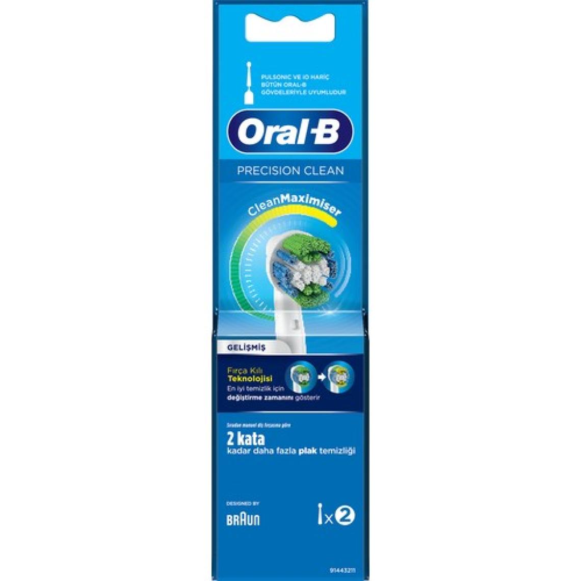 Oral-B Şarjlı Diş Fırçası Yedek Başlığı Precision Clean 2'li