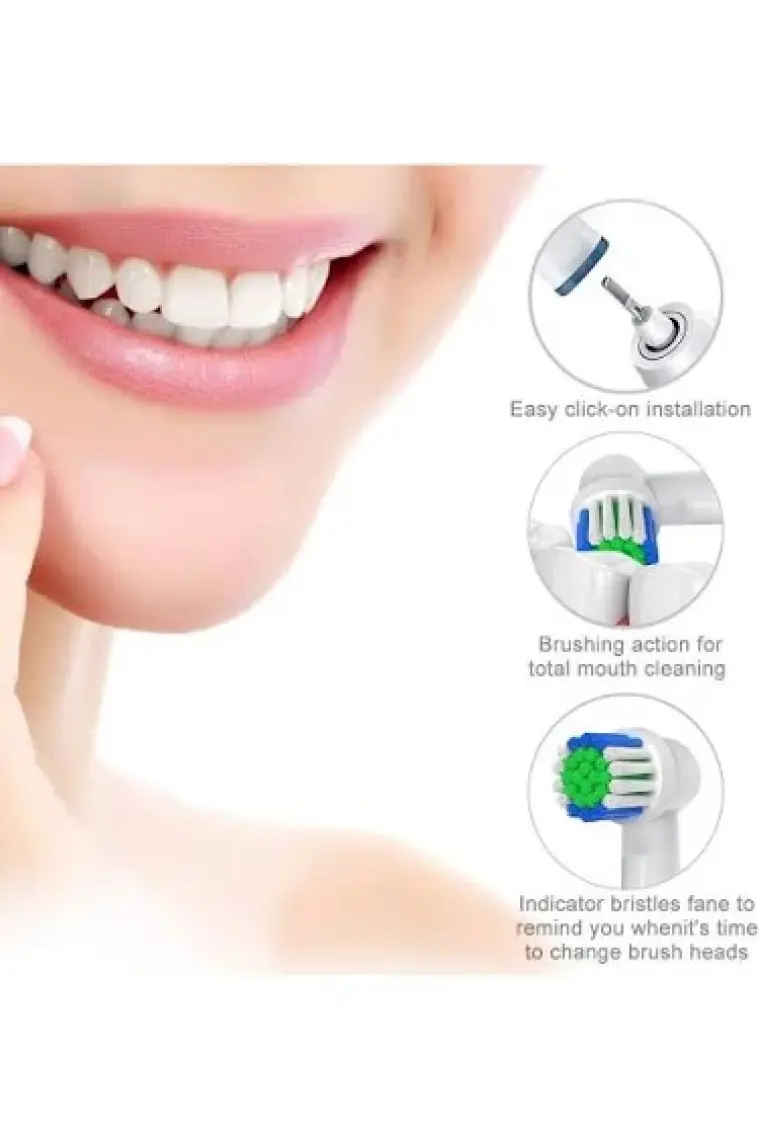 Kyver Precision Clean 4’lü Oral-B Uyumlu Diş Fırçası Yedek Başlığı