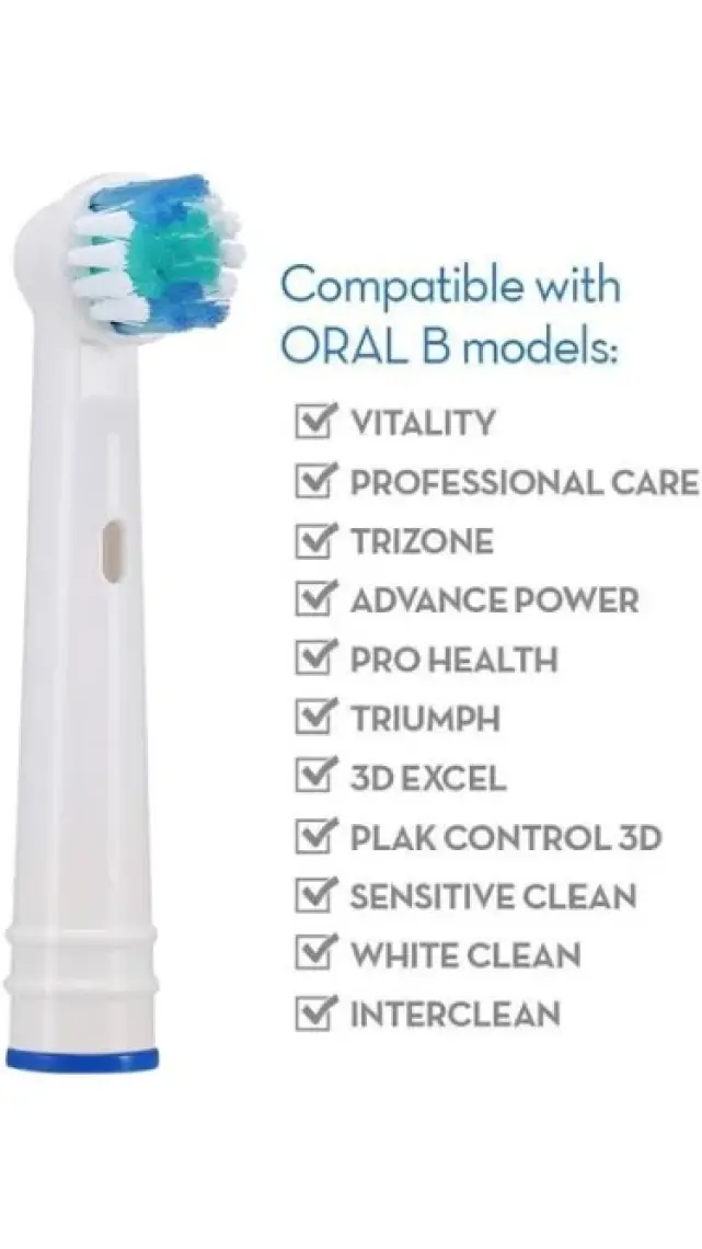 Kyver Precision Clean 4’lü Oral-B Uyumlu Diş Fırçası Yedek Başlığı