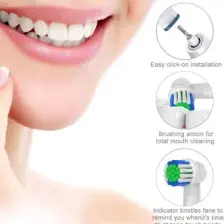 Kyver Precision Clean 4’lü Oral-B Uyumlu Diş Fırçası Yedek Başlığı