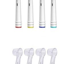 Lovyco Oral B Diş Fırçasına Uyumlu 4lu Yedek Başlık ve 4 Adet Koruyucu Başlık Fırça ve 4 Kapak