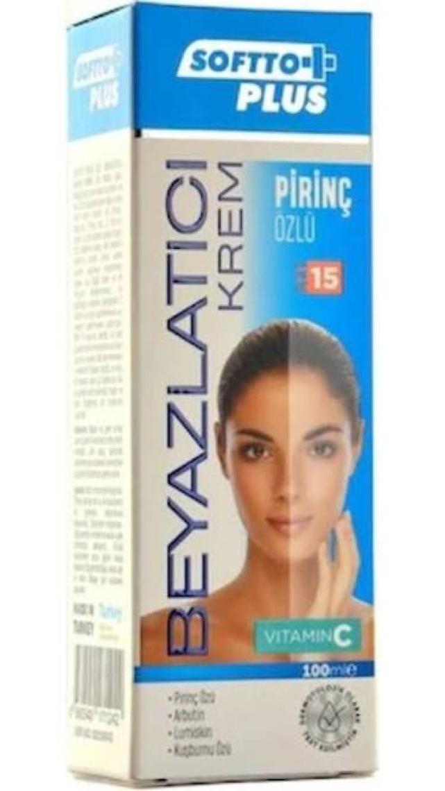 Softto Plus Pirinç Özlü Cilt Beyazlatıcı Krem