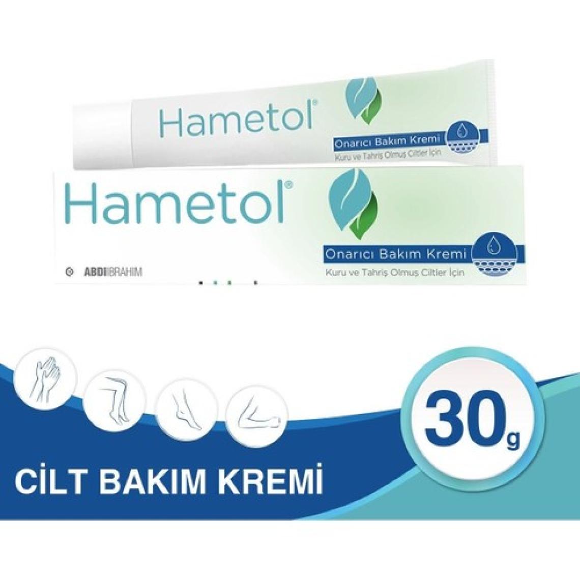 Hametol Onarıcı Bakım Kremi - Cilt Kuruluğunu Giderir, Hassas Ciltler İçin Uygundur, Paraben İçermez, 30 gr