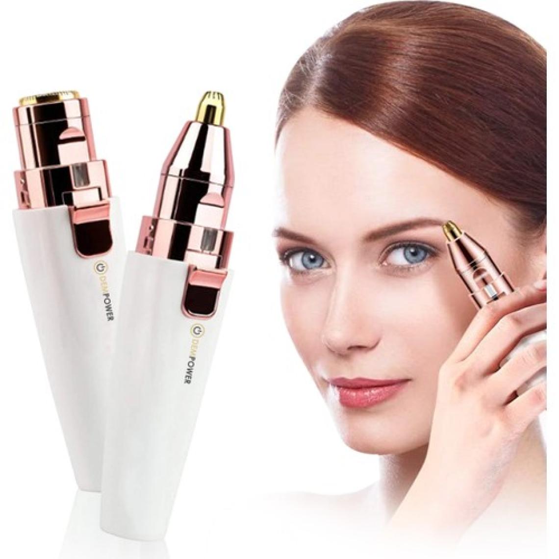 DEMPOWER Dp-63 2 Başlıklı Flawless Yüz Tüy Alıcı Kaş Bıyık Kıl Epilasyon Aleti