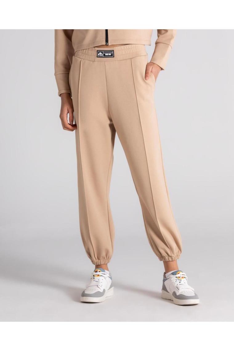 Kappa Authentic Handera Comfort Fit Bej Kadın Eşofman Altı