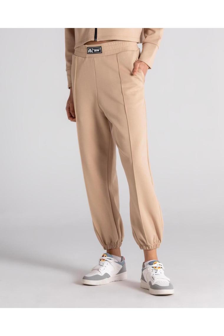 Kappa Authentic Handera Comfort Fit Bej Kadın Eşofman Altı