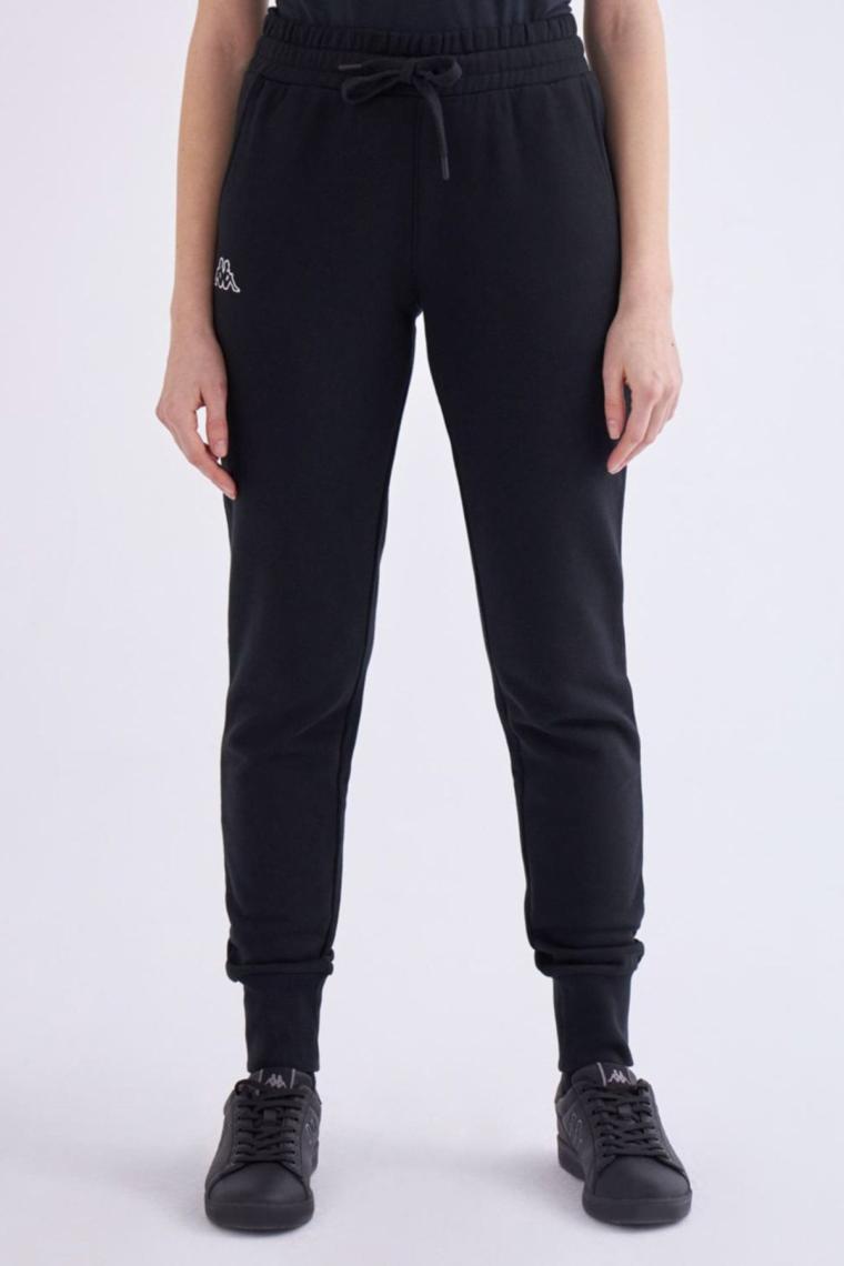 Logo Theek Slim Kadın Siyah Slim Fit Eşofman Altı