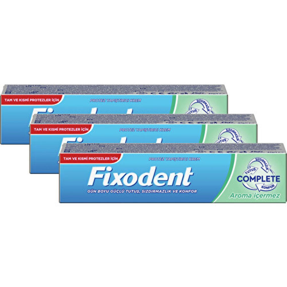 Fixodent Complete Aroma Içermez Diş Protez Yapıştırıcı Krem 47 gr x 3