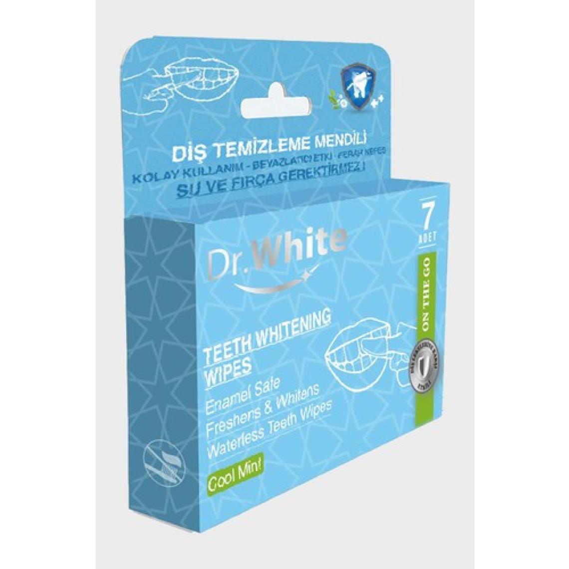 Dr. White Tek Kullanımlık Nane Aromalı Diş Temizleme Mendili 7 Adet