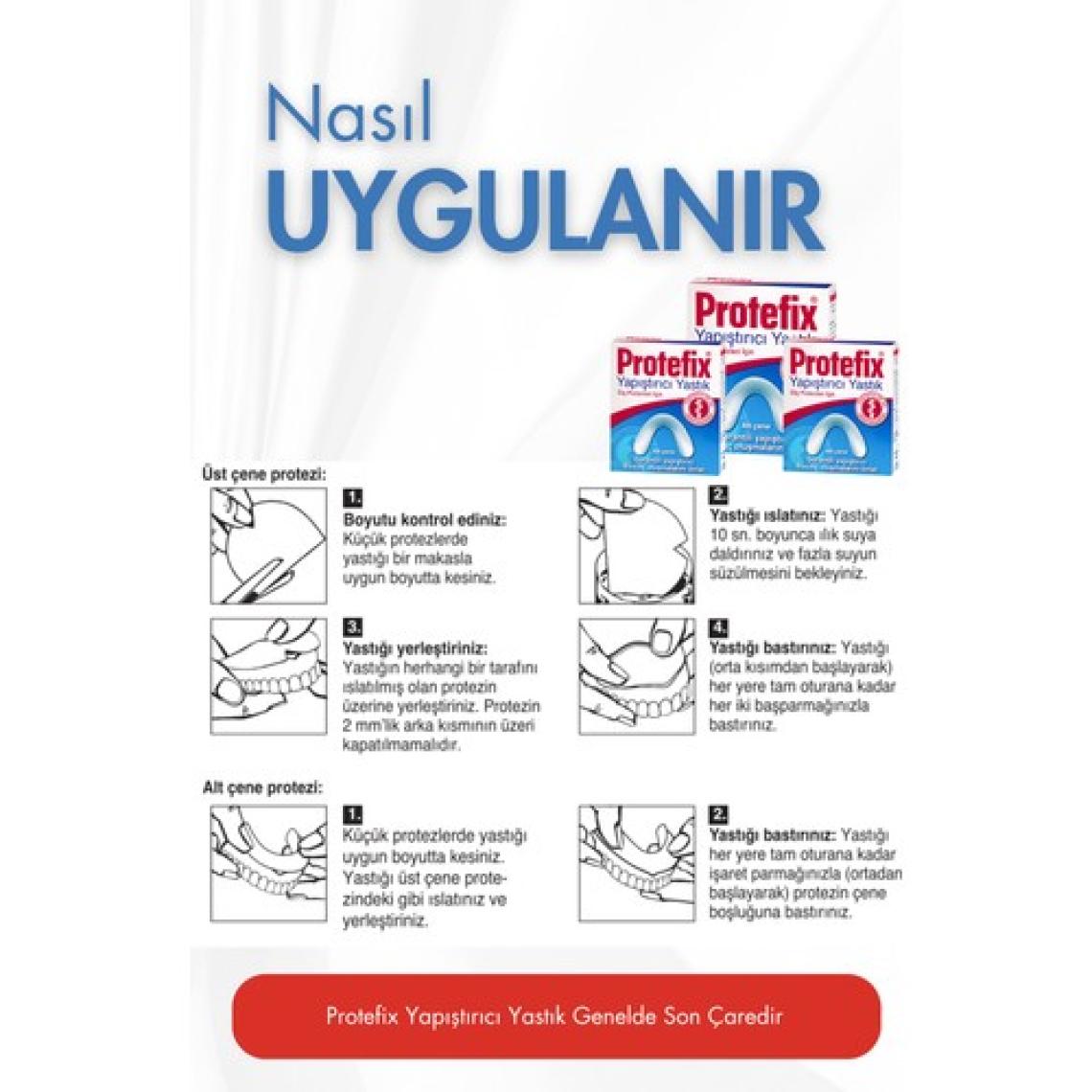 Protefix Diş Protezleri İçin Alt Çene Yapıştırıcı Yastık
