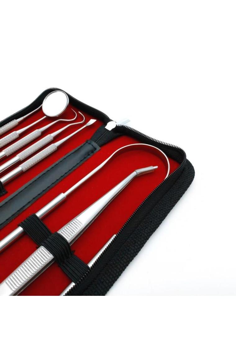 Valkyrie 7 Adet Paslanmaz Çelik Diş Tartar Dil Temizleme Dental Ağız Bakım Seti