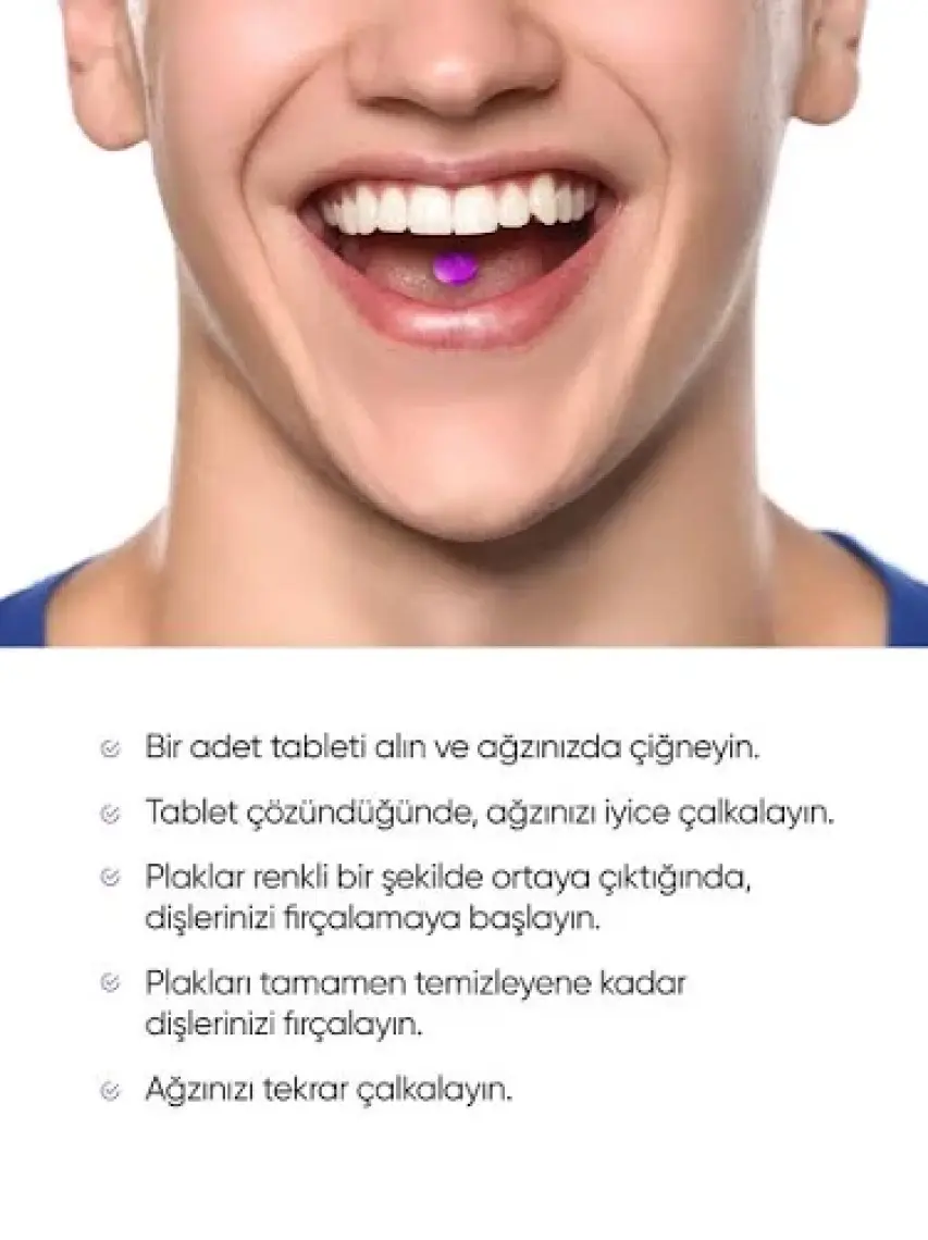 T-Brush Plak Kaşifi ve Tartar Gösterici Tablet