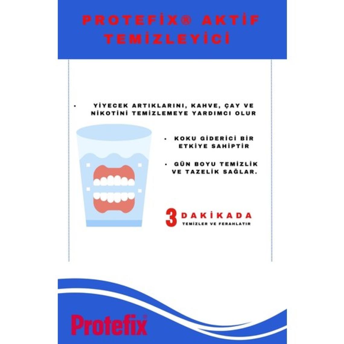 Protefix Diş Protezleri Temizleyici 32 Tablet + Protez Saklama 2'li Paket