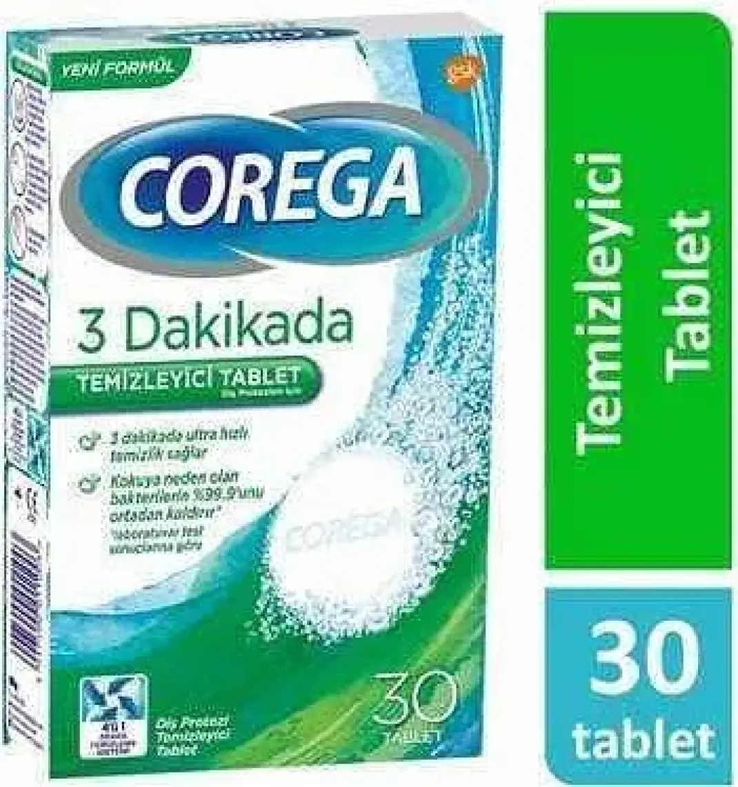 Corega Temizleyici Tablet 30 Adet + Tat İçermeyen Yapıştırıcı Krem 40 gr