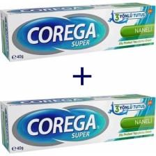 Corega Süper 3 Yönlü Tutuş Diş Protez Yapıştırıcı Krem Naneli 40 gr - 2 Adet