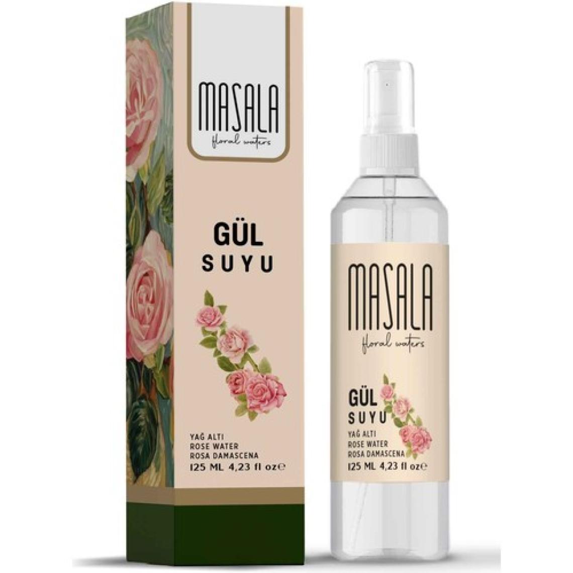 Masala Gül Suyu 125 ml %100 Saf Doğal Yağlı Hidrosol - Tonik Rose Floral Water Hydrosol Tonic